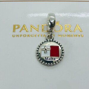 🌞📖Pandora Malta Flag Charm S925 Silver with box